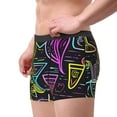 thumbnail image 2 of Logiee Neon Bar Drinks Print Mens Boxer Briefs,Boxer Briefs for Men,Breathable Stretch Underwear,Boys Boxer Briefs-Large, 2 of 5