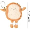 thumbnail image 7 of Toast Bread Coin Purse Pouch Cute Wallet Keychain Accessories for Women Girls Small Coin Money Bag Pendant Cartoon Coin Holder Wallet Handbag Backpack Decorations Key Pouch Key Decor for Keychains, 7 of 7