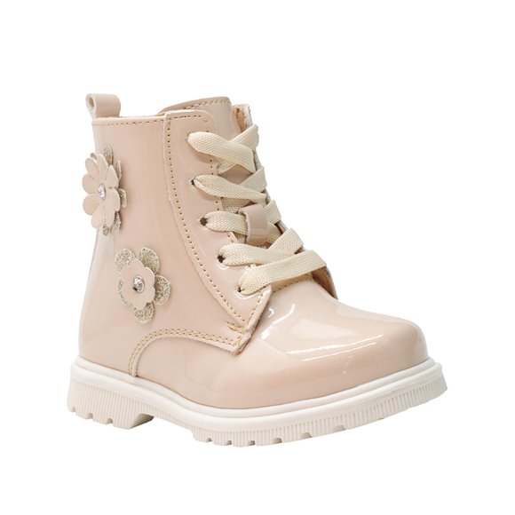 Botin Para Niña Invierno Yuyin® Color Charol Maquillaje beige 13.5