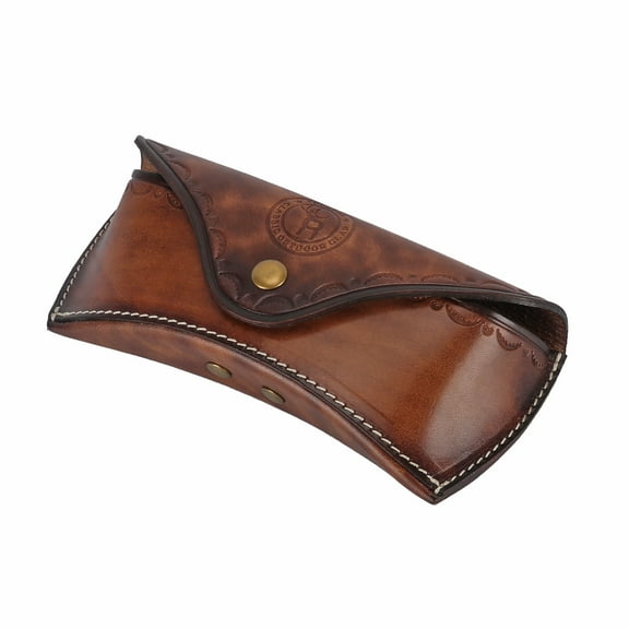 TOURBON Leather Eyewear Carrying Case Eyeglasses Sunglasses Protector Box Heavy Duty Portable Holder Travel Brown