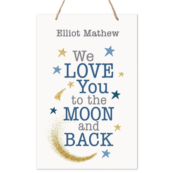 LifeSong Milestones Personalized Wall Decor For Nursery Boys Bedroom Rope Hanging Wall Art Decoration