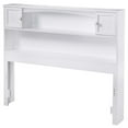 thumbnail image 1 of Rosebery Kids Solid Hardwood White Bookcase Headboard Rectangular Storage 47.125" Unassembled, 1 of 3