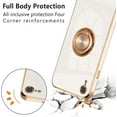 thumbnail image 2 of Electroplated Magnetic Ring Holder Case for iPhone XR, 360 Degree with Rotation Metal Finger Ring Holder Magnet Car Holder Soft Silicone Shockproof Cover for iPhone XR - White, 2 of 15