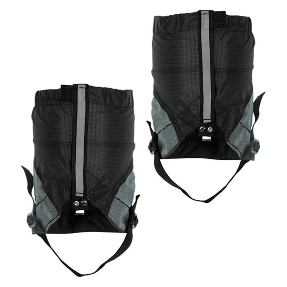 S SERENABLE Leg Gaiters Shoe Covers Mountaineering Leg Covers for Running Skiing Outdoor Black
