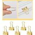 thumbnail image 5 of WuPing 60 Pcs Gold Binder Clips, 0.6"/15mm Mini Paper Clip for Office Home Supplies, 5 of 7