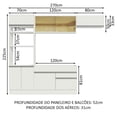 thumbnail image 3 of Cocina Integral 270cm Glamy Madesa 11 Blanco, 3 of 5
