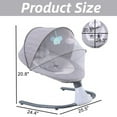 thumbnail image 5 of FACNOATIHN Electric Baby Swing, Infant Bouncer Chair Rocker with 12 Lullabies, Bluetooth Music, Adjustable Speeds, 4 Timing Set, Unisex, Gray, 5 of 10