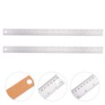 thumbnail image 4 of CIMAXIC 2pcs Professional Cork Backing Rulers Engineering Rulers Office Stationery,17.72"X1.38"X0.2", 4 of 5