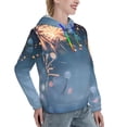 thumbnail image 6 of Lsque Gold And Blue Fireworks Pattern Casual Women's Hoodie,Hooded Sweatshirt with Kangaroo Pocket,Pullover Hoodie with Eye-catching Drawstrings-Large, 6 of 7