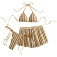 thumbnail image 3 of Ayfxijin Women's Modest 3-Piece Bikini Set with Cover-Up UV Protection Swimwear, 3 of 8