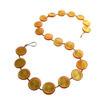 Btomtd 5.9ft Simulation Orange Slice Garland on Rattan with Jute Rope, Fall Greenery Garland for DIY Home Decoration, Fake Plants Wreath Inspired Hanging Accessory, Orange