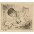 thumbnail image 2 of Mathilde de Cordoba 22x20 Black Ornate Framed Double Matted Museum Art Print Titled: Young Negro Drawing (1935-1943), 2 of 5