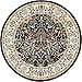 thumbnail image 3 of Unique Loom Tapis de Chasse Texturé Narenj 5' x 5' Rond Bleu Marine/tan, 3 of 4