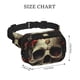 thumbnail image 4 of Balery Classical Rose Crown Skull Mochila Cinturón para Mujeres y Hombres, Bolsa de Cintura Impermeable de Doble Capa con Correa, 4 of 9