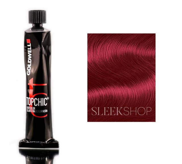Goldwell Topchic Professional Hair Color (2.1 oz. 7RR@RR, Luscious Red Intense Red, Pack of 1 w/ Sleek Teasing Comb - Walmart.com