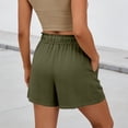 thumbnail image 5 of Mifsaly Summer Shorts for Women 2026 Paperbag Elastic Waist Drawstring Casual Shorts with Pockets Lightweight Relaxed Fit Flattering Lounge Bottoms Army Green,XXL, 5 of 8