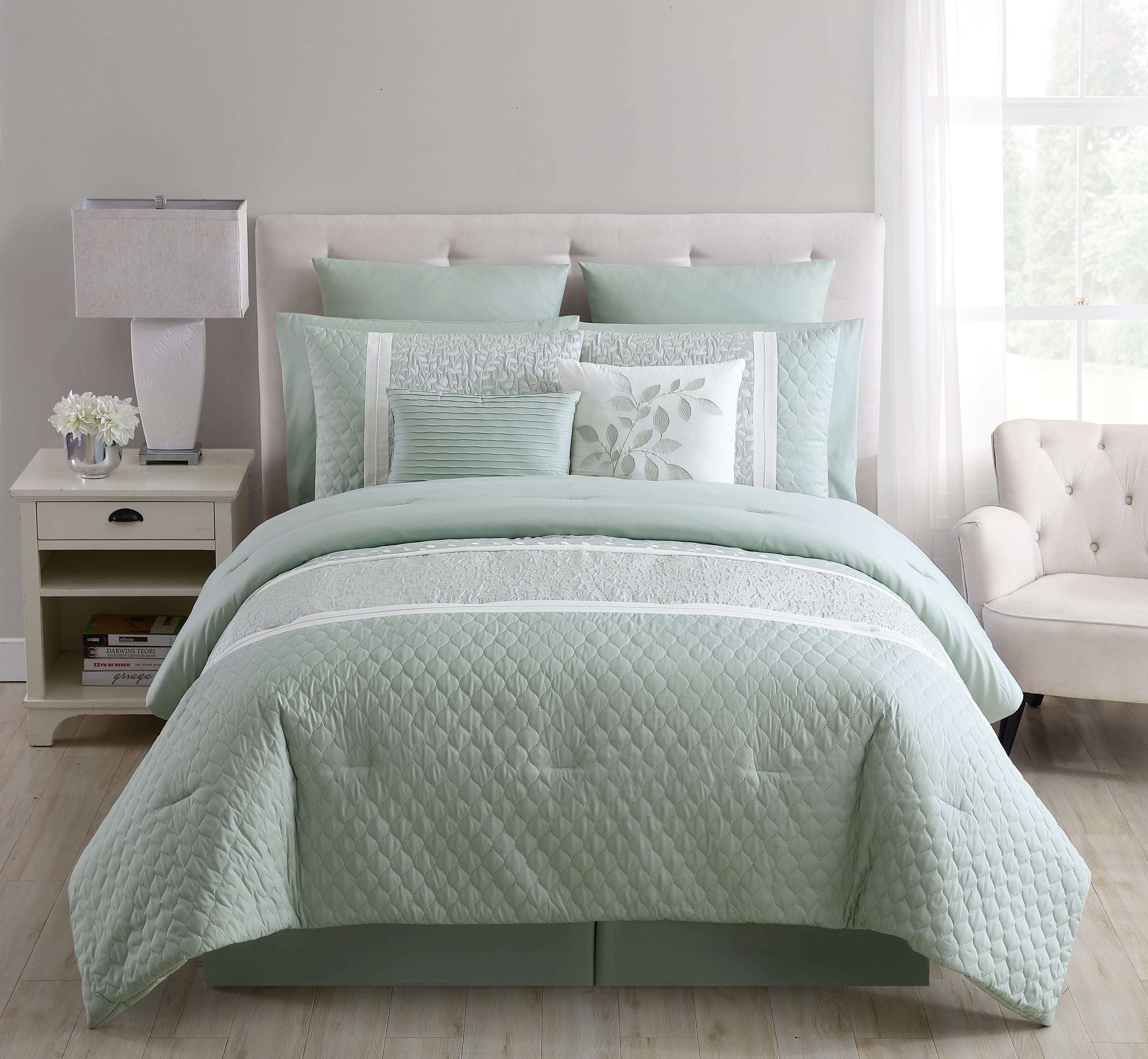 mint green comforter for sale