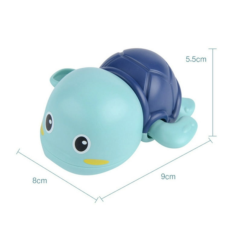 Fridja Baby Bath Swimming Bath Pool Toy Cute Wind Up Turtle Animal Bath Toys, Size: Small, Blue