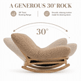 thumbnail image 4 of LEGAHOME Oversized Rocking Accent Chair Indoor, 41.3in Papasan Rocking Lounge Chair for Adults with Corduroy Cushion, Plush Reading Nook Chair for Living Room, Solid Wood Base, Khaki, 4 of 8