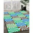 thumbnail image 2 of Ahgly Company Indoor Square Patterned Aquamarine Green Area Rugs, 5' Square, 2 of 6