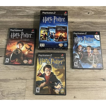 Harry Potter Collection - Complete in Box Set - Black Label - Tested - PS2 Playstation 2 Chamber of Secrets / Prizoner of Azkaban / Goblet of Fire