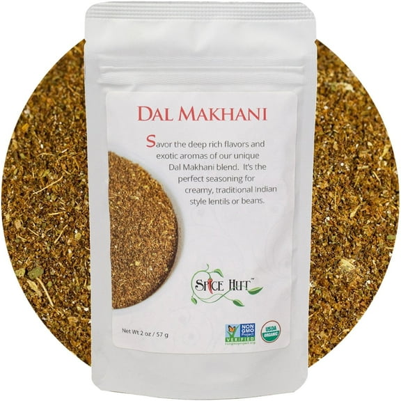 The Spice Hut - Dal Makhani Lentil Seasoning - Organic, Salt-Free - Indian Spice Blend for Cooking Dal, Vegan, Gluten-Free, Keto -NO MSG- 2oz Resealable Pouch