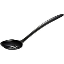 Hutzler 12-Inch Melamine Slotted Cooking Spoon - Black