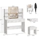 thumbnail image 2 of Elegant vanity escritorio illuminated mirror - complete makeup vanity set featuring power outlet, plush stool, 6 almacenamiento estantes, 2 spacious cajones, y 3-color adjustable lighting - ma..., 2 of 7