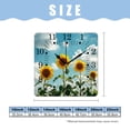 thumbnail image 2 of 10 Inch Wall Clock Battery Operated Square Clock for Office, Kitchen, Outdoor, Living Room,Beautiful Flower In Sunflowers Field Elaborate, 2 of 4