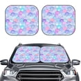 thumbnail image 2 of Balery 2 Piece Watercolor Sea Shells 1 Car Windshield Sun Shade|Foldable Front Windshield Shade for Car Front Window for Most Sedans SUV Truck-Small, 2 of 7