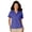 French Blue, variant on LADIES SHORT SLEEVE SOLID CAMPSHIRT 65/35 POLY/ COTTON - FRENCH BLUE MEDIUM SOLID