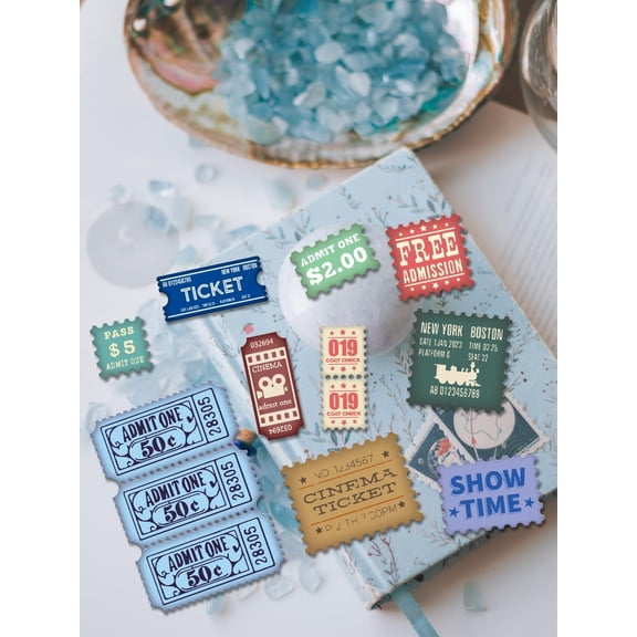 1Pcs Stamp Theme Decorative Cutting Dies Metal Stencils Metal Die Cuts Mixed Shapes DIY Craft Scrapbooking Tool for DIY Embossing Photo Decorative Paper Dies Making 107x145x0.8mm