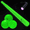 Electric Lime, variant on NiteSport Glow-in-the-Dark Plastic Baseball Bat Set - Aquamarine