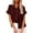 Wine, variant on LYXSSBYX Women Plus Size Tops Summer Women's Tops Fashion Solid Button Shirt Female V-Neck Loose T-Shirt Blouse Tops