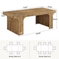 thumbnail image 4 of Finmind 70.87" Executive Office Desk, Large Workspace Computer Desk, Rustic Wood Writing Table, 4 of 5
