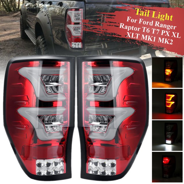 Pair LED Rear Tail Brake Light Lamp For Ford Ranger T6 T7 PX MK2 Wildtrak 12-18