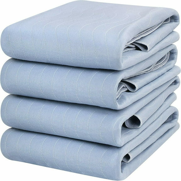Incontinence Bed Pads, Waterproof, Reusable & Washable Bed Pad, Absorbent Underpad Protector for Bed, 34x36 inch, 4 Pack