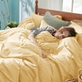 thumbnail image 2 of Juego de cama completo Bedsure, edredón Pintuck amarillo de 7 piezas, 2 of 9