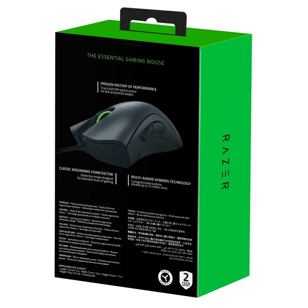 Razer DeathAdder Essential Wired Optical Gaming Mouse for PC, 5