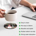 thumbnail image 3 of Black Christmas Coasters Set of 6, Absorbent Coasters for Drinks, Snowman Xmas Tree Poinsettia Eucalyptus Coaster for Desk Coffee Table Protection, Home Decor House Warming Gifts 4", 3 of 8