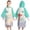 Mint Green, variant on FAOWME Cardigan Button Bath Towel Children Quick Drying Bathrobe Boys Girls Babys Swimming Absorbent Towel Cape Hooded Beach Beach Bath Towel Dark Blue 5-14 Years