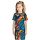 thumbnail image 5 of Balery Vibrant Rainbow Parrot Fantasy Conjunto de Pijama Infantil de Manga Corta con Estampado – Ropa de Dormir de Algodón Suave-3X-Large, 5 of 5