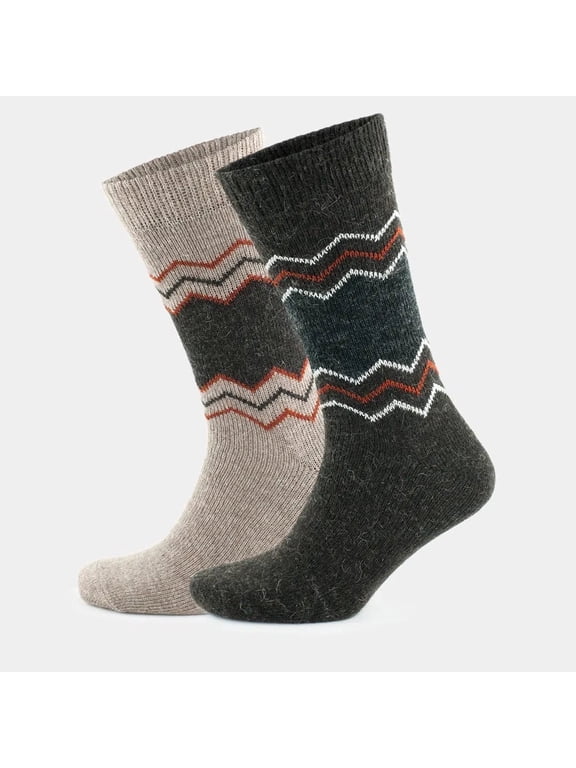 Alpaca Wool Socks For Men and Women | Cozy Warm Crew Socks | 2 Pairs | Model: 3099