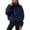 Navy, variant on Oversized Half Zip Sweatshirt for Women Sherpa Pullover Tops with Pockets Fuzzy Fleece Stand Collar Sweatshirt (Pink 2XL)