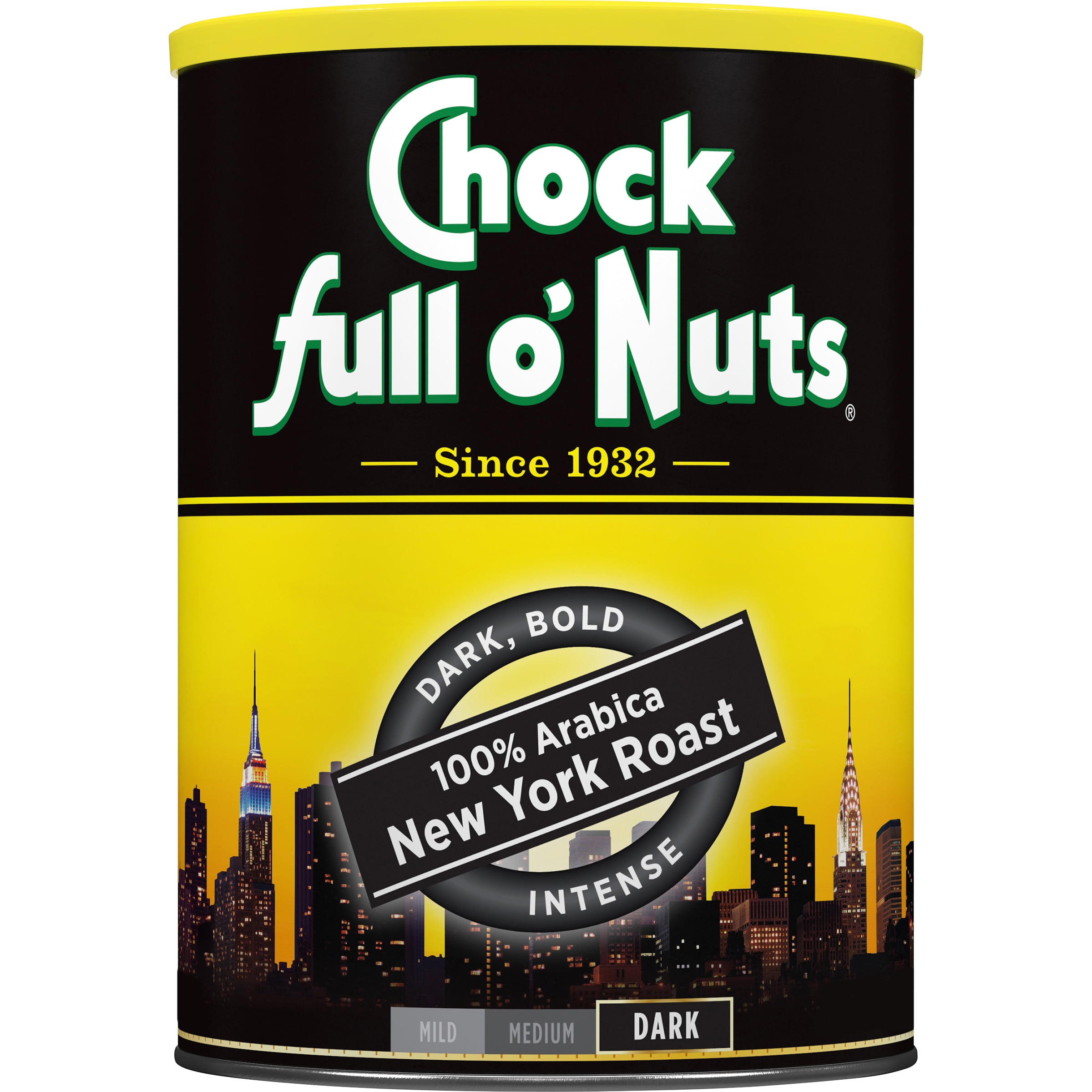 Chock Full o’Nuts® 100% Arabica New York Roast Ground Coffee, Dark Roast, 10.5 oz. Can