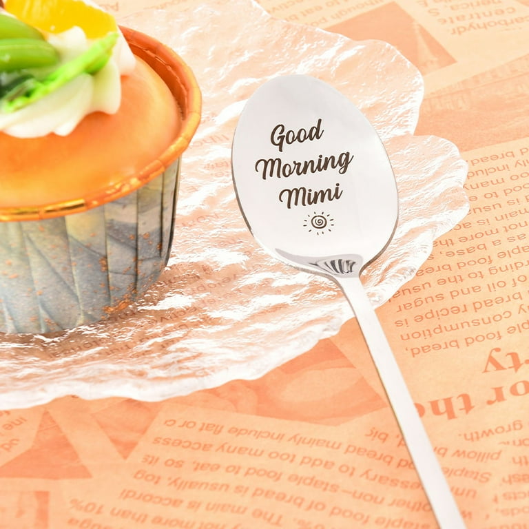 Good Morning Granny Spoon - Funny Engraved Tea Coffee Spoon, Gift For Grandma, Mother's Day, Birthday