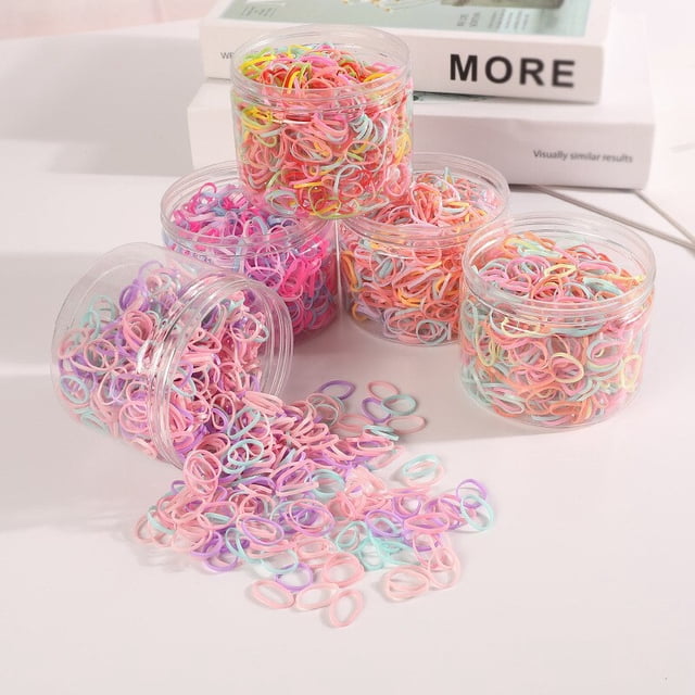 1500pcs Girls Hair Accessories gift Nylon Rubber Band Elastic Hair Bands Headband Children Ponytail Holder Bands Kids Ornaments9 He Qiyong unisex