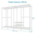 thumbnail image 5 of VIPEK V40 Plus Extra Large Clothes Rack Heavy Duty Clothing Rack, Closet Organizer System Freestanding Wardrobe, Max Load 1300lbs, White, 5 of 8