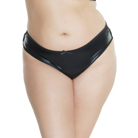 

Coquette Wet Look Strappy Thong Panty
