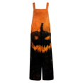 thumbnail image 5 of Womens Fall Fashion Jumpsuit Spooky Season Casual Overalls Wide Leg Pants with Pockets, Halloween Trick or Treat Party Costume 4XL, 5 of 7
